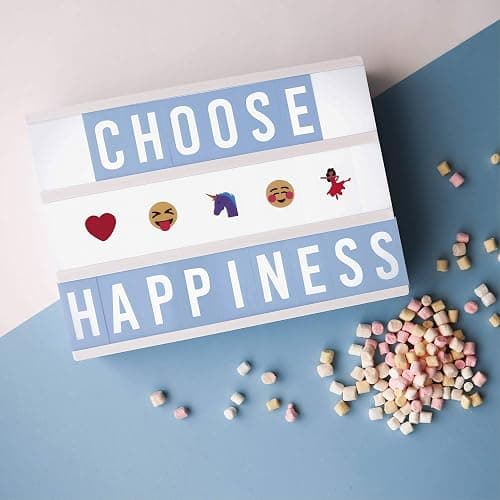BONNYCO Blue Cinema Light Box with 400 Letters, Emojis and 2 Markers. Led Light Box Boy Bedroom Decor, Baby Shower. Cinema Led Sign Letters Board Gifts for Boys, Children for Birthdays Christmas thumbnail 5