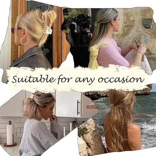 Small Claw Clips for Thin/Medium Thick Hair,12Pcs 1.5 Inch Mini Matte Tiny Jaw Clips for Women Girls 4 Style Nonslip thumbnail 2