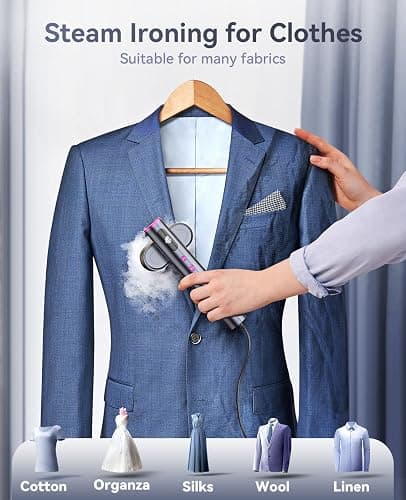 Jack ＆ Rose Travel Steamer for Clothes,100-220V Portable Iron,15s Heat Up,Steamer ＆ Iron 2 In 1, Travel Size,Large Ceramic Heat Panel,for Global and Europe thumbnail 5