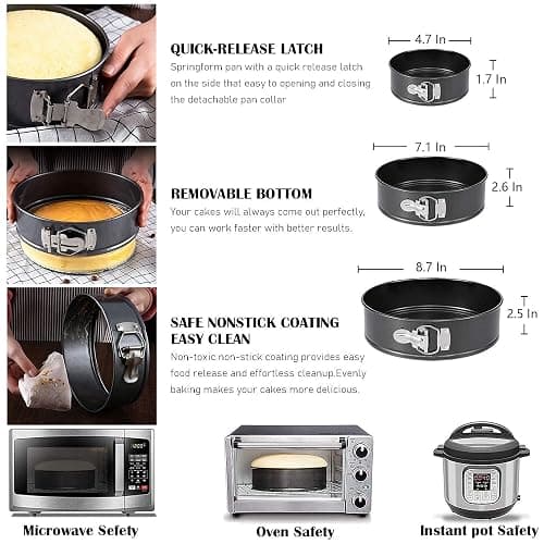 Cake Decorating Supplies Kit 464 Pcs with Non-Slip Cake Turntable and Springform Cake Pans，Icing Piping Tips Set，Chocolate Mould & Muffin Cups，Baking Supplies for Beginners and Cake Lovers thumbnail 5