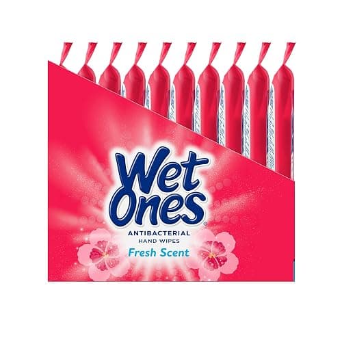 Wet Ones Antibacterial Hand Wipes, Fresh Scent, 20 Wipes (Pack of 10) | Travel pack hand sanitizer wipes, Made with aloe, Hypoallergenic, Paraben free, No sticky residue thumbnail 7