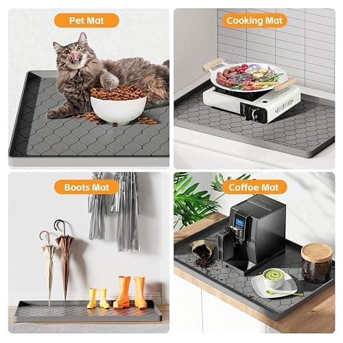 Winisok Silicone Under Sink Mat 34" x 22", kitchen Essentials and Gadgets, Shelf liner and Cabinet Protector, Home Organizers and Storage, Waterproof Bathroom Tray thumbnail 6