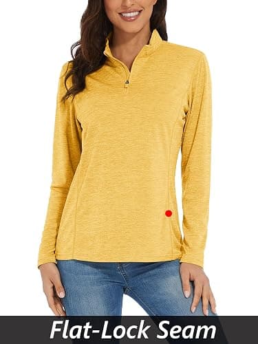 MAGCOMSEN Women's 1/4 Zip Shirts UPF 50+ Sun Protection Pullover Long Sleeve Quick Dry Workout Hiking Athletic Shirts thumbnail 5