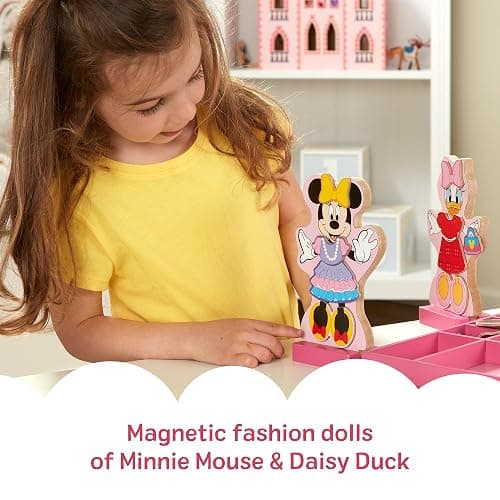 Melissa & Doug Disney Minnie Mouse & Daisy Duck Magnetic Dress-Up Wooden Dolls – Pretend Play Set (40+ pcs) Minnie Mouse Toys, Disney Dress Up Dolls for Preschoolers & Kids Ages 3+ thumbnail 7