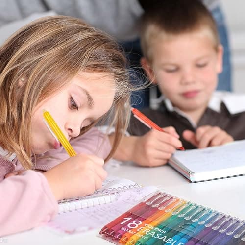 Vanstek 18 Colors Retractable Erasable Gel Pens Clicker, Fine Point(0.7), Make Mistakes Disappear, Premium Comfort Grip for Drawing Writing Planner and Crossword Puzzles thumbnail 7