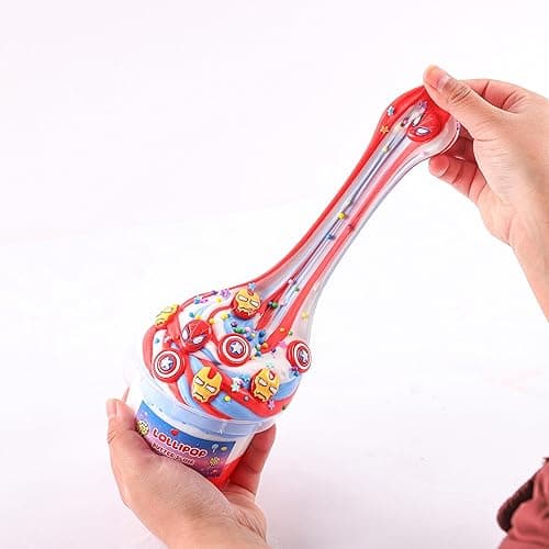 Big Bucket Premade Tri-Colored Red White and Blue Butter Slime, Non Sticky, Super Soft Sludge Toy, Birthday Gifts and Party Favors for Girls & Boys - Red White Blue thumbnail 3
