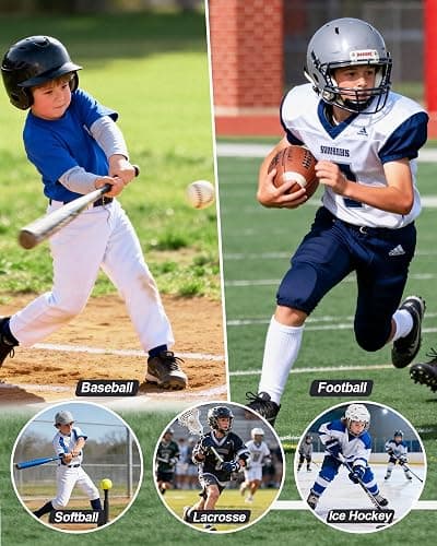 Poekuao Youth Football Baseball Padded Compression Shirt Boys Chest Protector Heart Sternum Rib Guard for Softball Lacrosse thumbnail 6