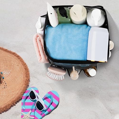Attmu Mesh Shower Caddy Portable for College Dorm Room Essentials with 8 Pockets, Hanging Shower Caddy Dorm Basket, Quick Dry Shower Bag for Bathroom thumbnail 2