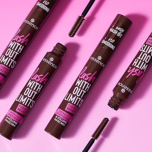 essence Lash Without Limits Extreme Brown Tubing Mascara, Waterproof | (05 | Brown) Lengthening & Volume, Waterproof Tubing Formula, Smudge-proof, Vegan, Cruelty Free, Paraben Free thumbnail 6