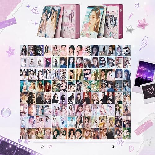 NlsqUK Illit Merch Set, Illit Merch Gifts Set Including Postcards Keychains | 2 Box of Cards＆2 Keychains Gifts for Fans thumbnail 3