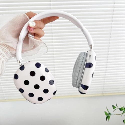 Case Compatible with AirPods Max Headphones, Soft TPU Cute Polka Dots Pattern Anti-Scratch Protective Ear Cup Covers Headphone Cases for Woman Kids thumbnail 7
