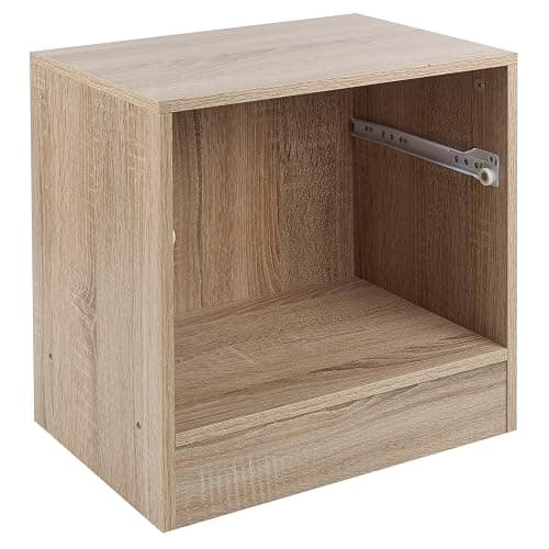 URBNLIVING 1 Drawer Compact Wooden Bedroom Bedside Cabinet Furniture Nightstand Side Table (Anthracite Oak) thumbnail 10