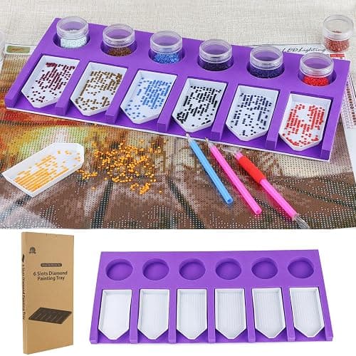 Diamond Painting Accessories Tray Organizer for Diamond Art Kits for Adults, Diamond Art Accessories Tools Kits, Diamond Art Storage Tray for Glitter Rhinestones, Diamond Bead Organizer Tray - Image 1