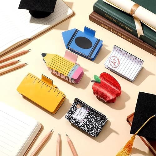 Yuxung 6 Pcs Teacher Gifts Teacher Hair Clips Pencil Claw Clips Back to School Gift Cute Apple Hair Clip Teachers Appreciation Gift for Women thumbnail 2