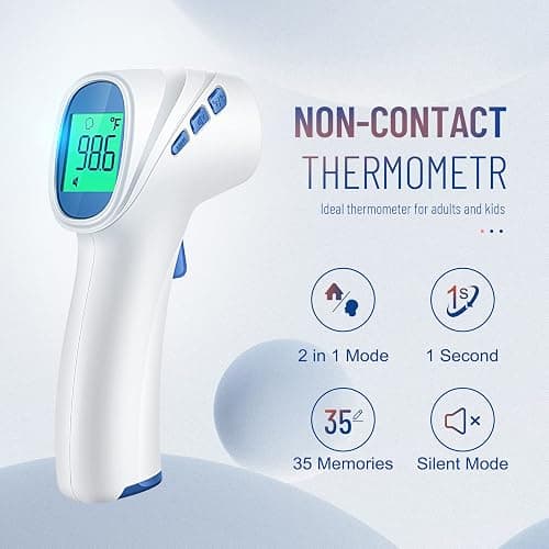 Forehead Thermometer for Adults and Kids, Digital Baby Thermometer with Fever Alarm, Fast Accurate Results, Home Medical & Nurse Essentials thumbnail 2