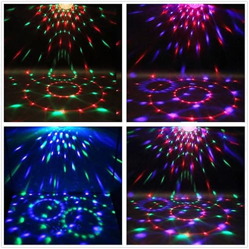 COIDEA Disco Ball Light, Sound Activated Party Strobe Light, DJ Rave Lights with Remote, LED Stage Lights for Karaoke Birthday Christmas Halloween Decorations Indoor thumbnail 7