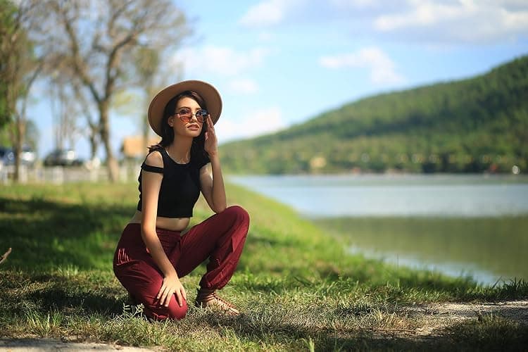 Boho Pants 2-Pocket Flowy High Waist Harem Pants Women for Yoga Travel Hippie Clothes thumbnail 3