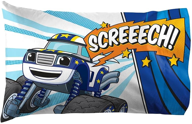 Jay Franco Blaze and The Monster Machines Off to The Races Twin Size Sheet Set - 3 Piece Set Super Soft and Cozy Kid’s Bedding - Fade Resistant Microfiber Sheets (Official Blaze Product) - Multi - Blaze - Twin thumbnail 4