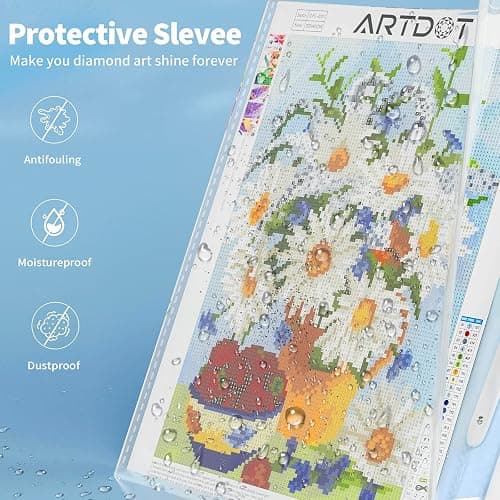 ARTDOT A3 Storage Book for Diamond Painting Kits, Diamond Art Portfolio Folder with 30 Pocket Slevees Protectors thumbnail 3
