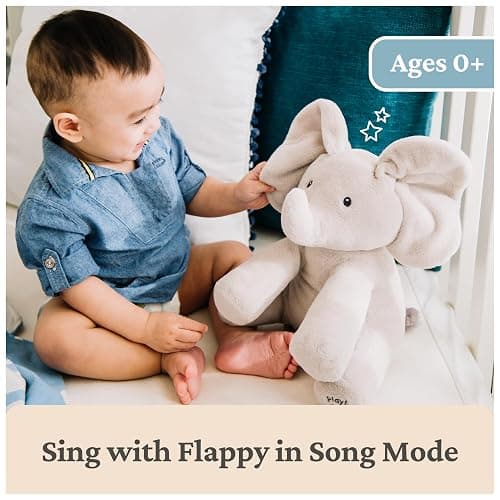 GUND Baby Animated Flappy The Elephant Plush, Singing Stuffed Animal Baby Toy for Ages 0 and Up, Gray, 12" thumbnail 6