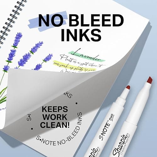 Sharpie S-Note Duo Dual-Tip Creative Highlighters, Assorted Mild Colors, No Bleed, Fine and Chisel Tips, Includes Stand-Up Easel, 16 Count thumbnail 7