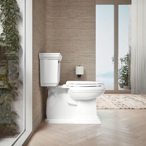 KOHLER 4636-RL-0 Cachet ReadyLatch Elongated Toilet Seat Slow Close, Soft Close Toilet Seat Quiet Lid, Contoured Grip-Tight Bumpers Installation Hardware, Apartment Essentials, White thumbnail 6