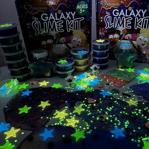Galaxy Slime Kit for Boys & Girls - Colorful Premade Galaxy Slime for Kids, DIY Toy Slime Set with Glow in The Dark Stars, Idea for Christmas & Holiday, Boys & Girls Ages 5-12+ thumbnail 5