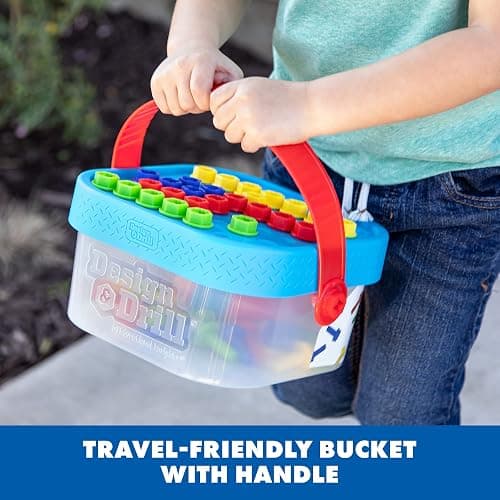 Educational Insights Design & Drill Bolt-It Bucket - Construction Toys & Toddler Tools, Kids Tool Set with Real Electric Drill Toy, Take Apart STEM Set, Building Kits and Gifts for Ages 3+ thumbnail 4