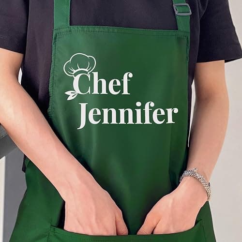 7th Hill Custom Aprons for Women and Men, Personalized Chef Apron, Personalized Kitchen Apron with Pockets, Grilling & Cooking Aprons, Delantales de Cocina para Mujer, Gifts for Chefs thumbnail 8