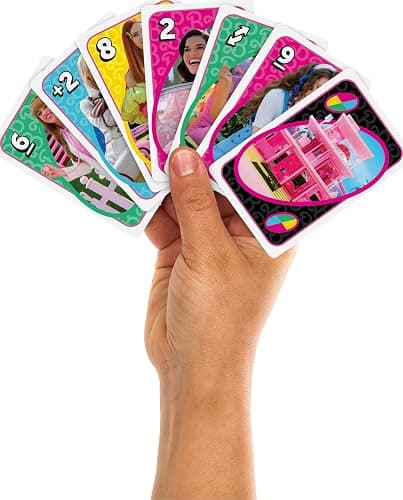 Mattel Games UNO Barbie The Movie Card Game for Kids & Adults Featuring Characters Graphics & Special Rule, 2 to 10 Players - Barbie Movie thumbnail 3