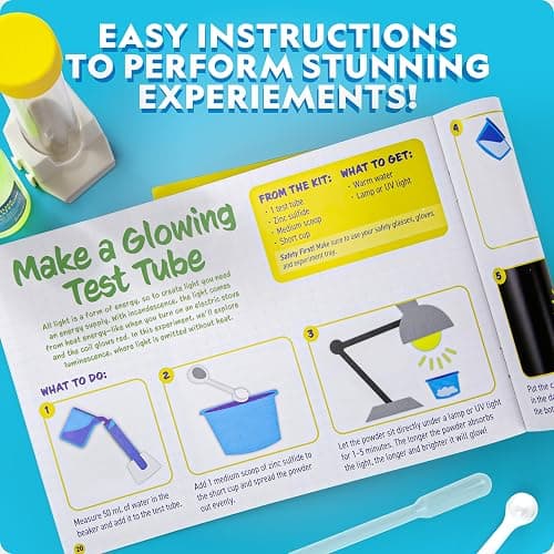 Blue Marble National Geographic Stunning Chemistry Set - Mega Science Kit with 45 Easy Experiments- Make a Volcano and Launch a Rocket, STEM Projects for Kids Ages 8-12, Science Toys thumbnail 6