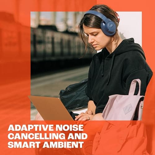 JBL Tune 770NC - Adaptive Noise Cancelling with Smart Ambient Wireless Over-Ear Headphones, Bluetooth 5.3, Up to 70H Battery Life with Speed Charge, Lightweight, Comfortable & Foldable Design (Black) thumbnail 5