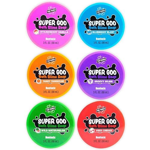 Tub Works® Super Goo Bath Slime™ Kids Soap Bath Toy, 6 Pack | Stretchy, Squishy Slime Soap for Toddler Bath | Fresh, Fruity Scents | Nontoxic | Sensory Fun Kids & Toddler Bath Toys thumbnail 6