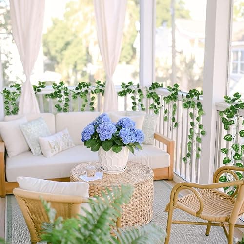CQURE 14 Pack 98Ft Artificial Ivy Garland, Fake Vines UV Resistant Greenery Leaves Fake Plants Hanging Aesthetic Vines for Home Bedroom Party Garden Wall Room Decor thumbnail 2
