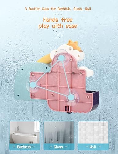TI-TOO Baby Bath Toys, Fun Simple Physics Educational Bathtub Water Toy, Bath Time Fun Splash Toys for 1, 2, 3+ Year Old Boys Girls Toddlers, Safe Colorful Skin Friendly Waterwheel Bathing Toy thumbnail 4