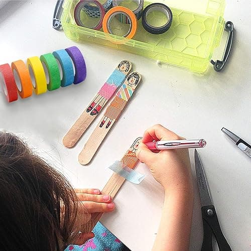 WISYOK 60 Pcs Wood Craft Sticks 5.9 Inch, Ice Cream Sticks, Wooden Jumbo Sticks, Popsicle Sticks, Ideal for Building Model, Kids Handicraft, and Creating Craft Projects - 60PCS thumbnail 2