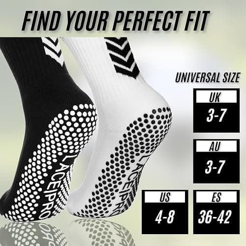 LACE|PRO Grip Socks for Football – Anti-Slip Silicone Traction Socks for Soccer, Running, Yoga, Pilates & Training – Unisex Performance Grip Socks thumbnail 7