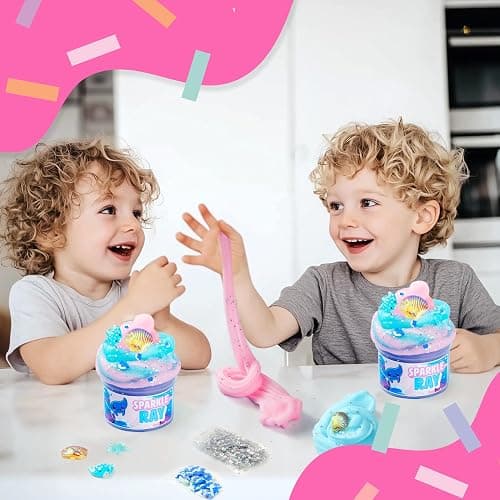 JOYIN Slime Party Favors, Cloudfin Manta Ray Slime - 8 oz., Soft, Non-Sticky, Mess-Free, Stress Relief, and Safe - Toys for Kids Classroom Reward, Boys and Girls Birthday Gifts thumbnail 6