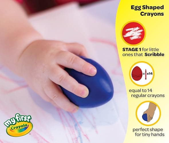 Crayola; My First Crayola; Palm-Grip Crayons; Art Tools; 6 Count; Designed for Toddlers thumbnail 5