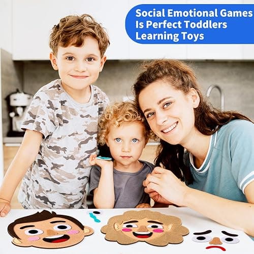 Craftstory 116 Pcs Social-Emotional-Learning-Activities for Kids - 6 Family Feelings-Board-Games, Autism Sensory Toy Learning Materials Educational Speech Therapy Toys for Toddlers Age 3+ thumbnail 6