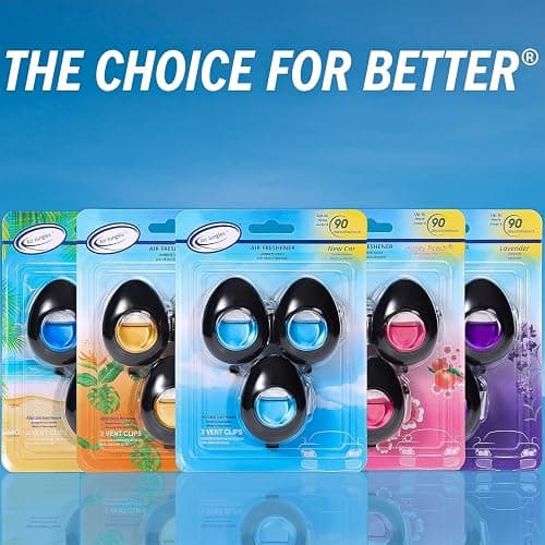 Air Jungles Car Air Freshener Vent Clip 3 Count, Honey Peach Scent, 4 ml Each, Long-Lasting Car Odor Eliminator, Easy Clip-On Design, Up to 90 Days Freshness for Cars, Trucks, and SUVs thumbnail 9