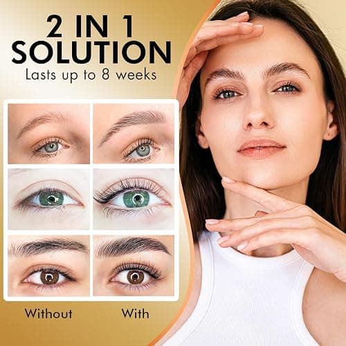 Lash Lift Kit & Eyebrow Lamination Kit, 2-in-1 Solution, At-Home Brow Lamination, Beginner/Professional, Eyelash Lift, 15 Applications, Lasts 6-8 Weeks, DIY Brow & Lash Perm - ABLK1 thumbnail 3