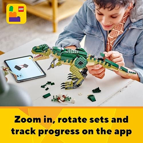 LEGO Creator 3 in 1 T Rex Toy - Dinosaur Toy Building Set for Kids, Boys & Girls, Ages 9+ - 3 Building Options, T-Rex to Triceratops to Pterodactyl - Gift Idea for Birthdays - 31151 thumbnail 6
