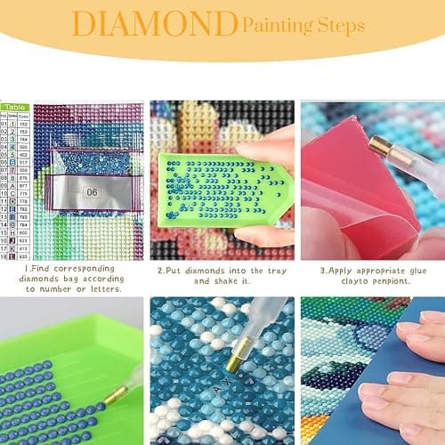 DAZZLEDOTS 6 Pack Diamond Art Kits for Adults, Cocktail Diamond Painting 5D Diamond Art Kits for Beginners Retro Cocktail DIY Full Drill Paint by Diamonds Dot Gem Art for Home Wall Decor 12x16Inch thumbnail 9