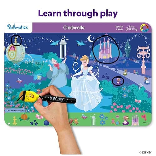 Skillmatics Search and Find Disney Princess Educational Game - Reusable Preschool Learning Activities, Christmas Toys, Art & Crafts, Gifts for Toddlers & Kids of Ages 3, 4, 5, 6 thumbnail 5