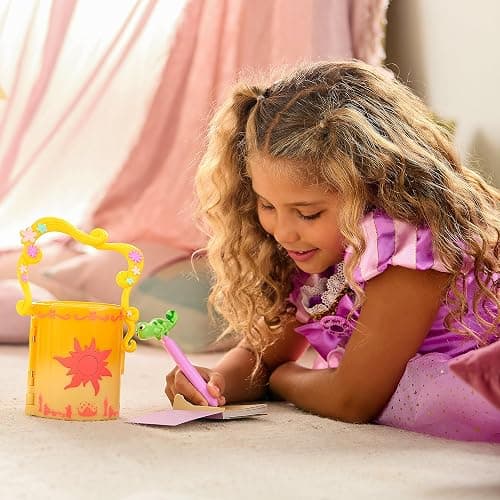 Disney Store Official Tangled Light-Up Lantern & Stationery Set - Includes Cute Notebook & Pen- Featuring Rapunzel, Flynn, & Pascal - Diary Fit for a Princess - Journal Notebook - Toys for Kids thumbnail 2