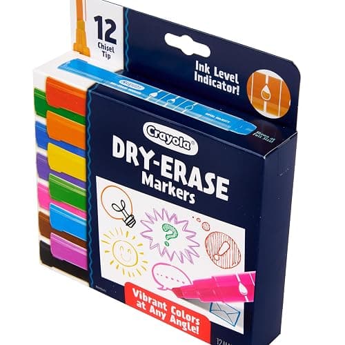 Crayola Take Note Dry Erase Markers for School (12ct) Teacher Classroom Supplies, Chisel Tip Whiteboard Markers, Spring Crafts, Low Odor thumbnail 4