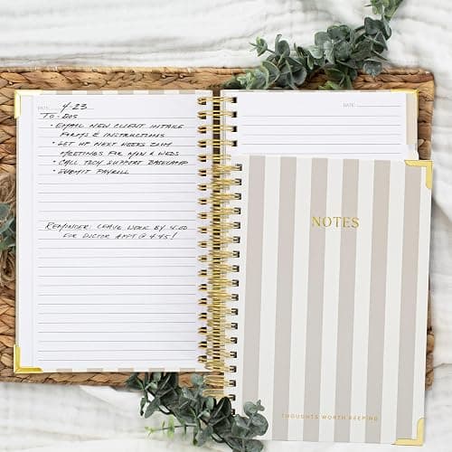 Aesthetic Thick Spiral Notebook With Tabs - Premium Journal For Women Size B5 - College Ruled Note Book With 300 Lined Pages and Dividers - Perfect For Writing And Staying Organized at Work or School thumbnail 9