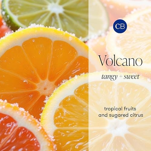 Capri Blue Volcano Scented Candles - Luxury Glass Jar Candles for Home Scented with Tropical Fruit & Sugared Citrus - Soy Wax Blend - Blue Color (19 oz) thumbnail 3