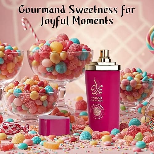 SAADAH Yarah Candilicious Eau De Parfum for Women 4.0 Fl.oz, 120ml Fruity Floral Gourmand Perfume, Sweet Strawberry Vanilla Cotton Candy, Gardenia Amber Musk, Long Lasting Luxury Fragrance thumbnail 8